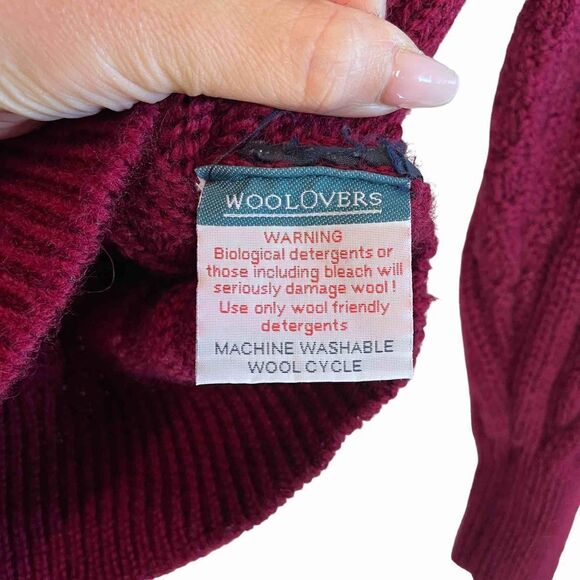 Woolovers 100% British Wool Cable Knit Fisherman’s Sweater - Picture 9 of 10